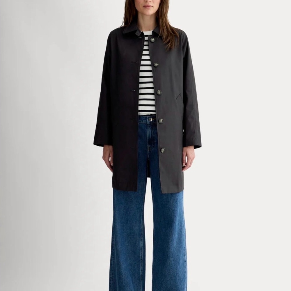 Everlane Black Single-Breasted Trench Coat - Picture 6 of 6
